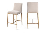 Reeves Chenille Fabric Upholstered Counter Stool — 11070-C - Beige - 11070Beige-C Double Chair