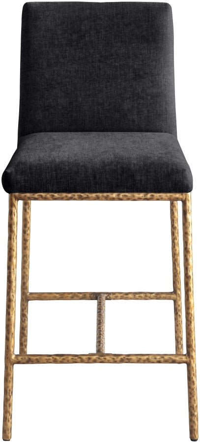 Reeves Chenille Fabric Upholstered Counter Stool — 11070-C - Black - 11070Black-C alternate view 2