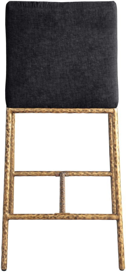 Reeves Chenille Fabric Upholstered Counter Stool — 11070-C - Black - 11070Black-C alternate view 4