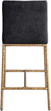Reeves Chenille Fabric Upholstered Counter Stool — 11070-C - Black - 11070Black-C alternate view 4