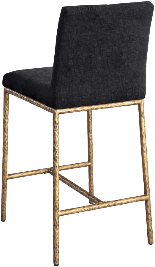 Reeves Chenille Fabric Upholstered Counter Stool — 11070-C - Black - 11070Black-C alternate view 5