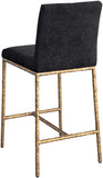 Reeves Chenille Fabric Upholstered Counter Stool — 11070-C - Black - 11070Black-C alternate view 5