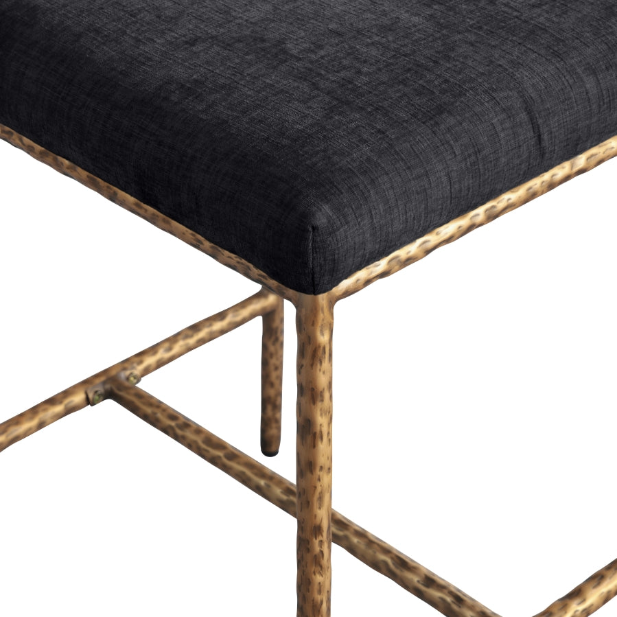 Reeves Chenille Fabric Upholstered Counter Stool — 11070-C - Black - 11070Black-C alternate view 6
