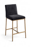 Reeves Chenille Fabric Upholstered Counter Stool — 11070-C - Black - 11070Black-C
