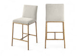 Reeves Chenille Fabric Upholstered Counter Stool — 11070-C - Cream - 11070Cream-C Double Chair