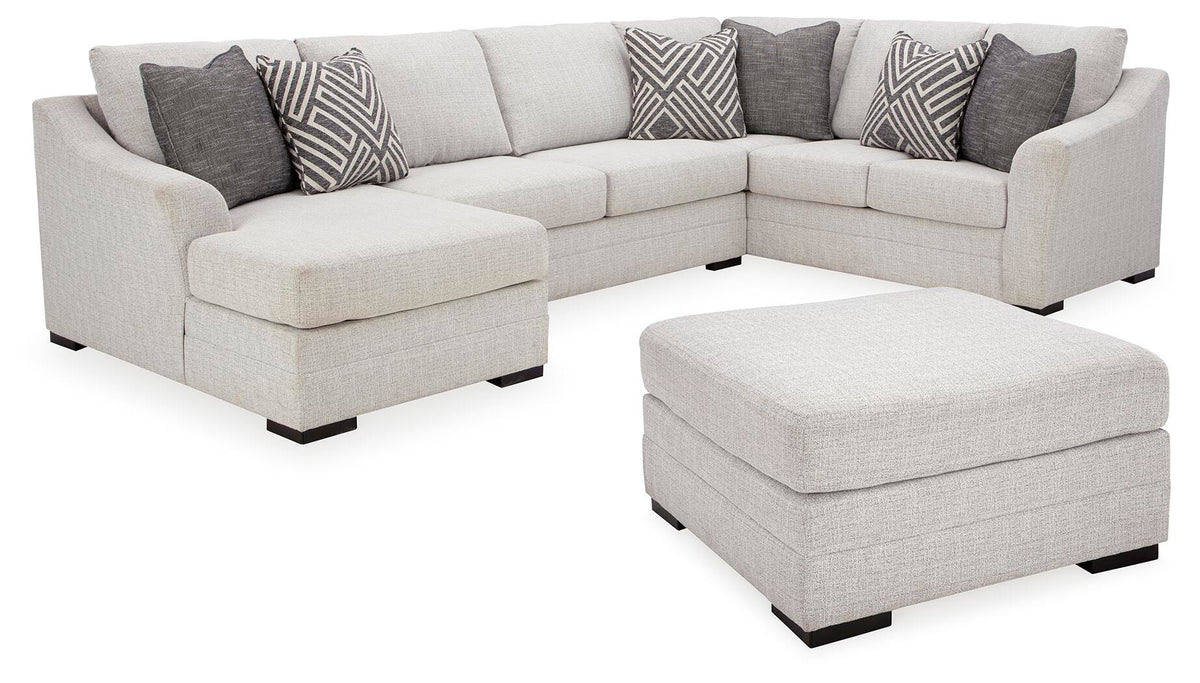 Koralynn 3-Piece Sectional and Oversized Accent Ottoman