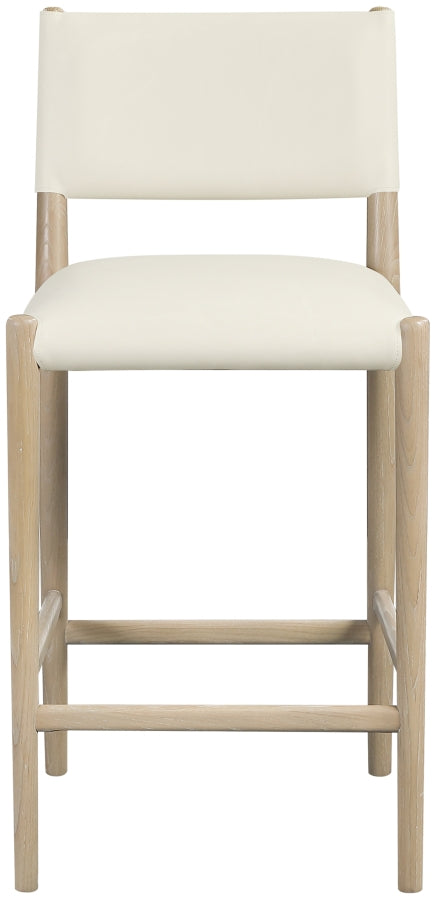 Andie Vegan Leather Upholstered Counter Stool — 88076-C - Cream - 88076Cream-C alternate view 2