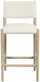 Andie Vegan Leather Upholstered Counter Stool — 88076-C - Cream - 88076Cream-C alternate view 2