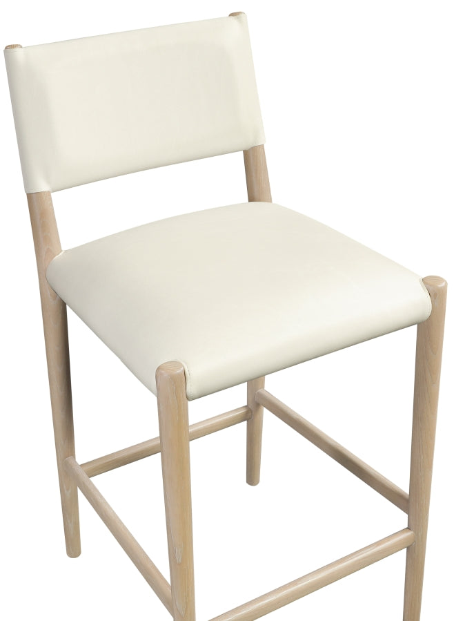 Andie Vegan Leather Upholstered Counter Stool — 88076-C - Cream - 88076Cream-C alternate view 6