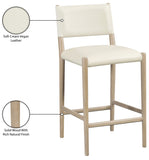 Andie Vegan Leather Upholstered Counter Stool — 88076-C - Cream - 88076Cream-C Infographic