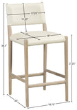 Andie Vegan Leather Upholstered Counter Stool — 88076-C - Cream - 88076Cream-C Dim