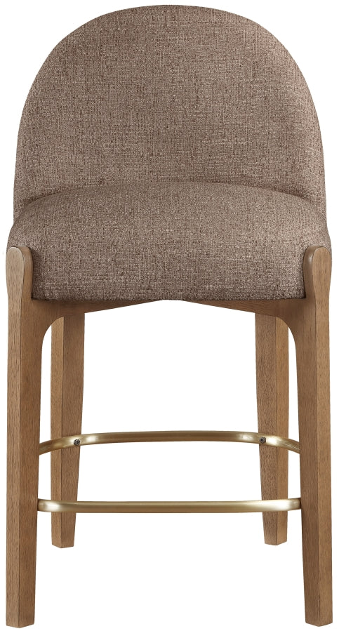 Torino Fabric Upholstered Counter Stool — 88008-C - Brown - 88008Brown-C alternate view 1