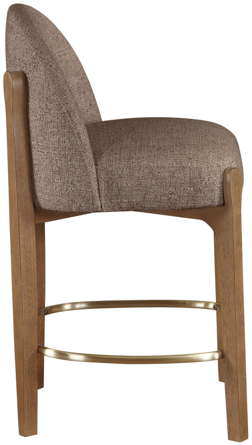 Torino Fabric Upholstered Counter Stool — 88008-C - Brown - 88008Brown-C alternate view 2