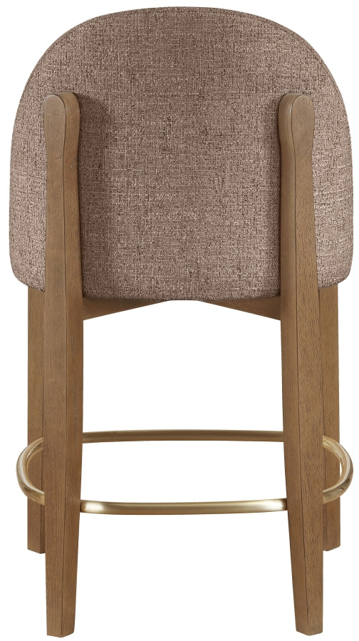 Torino Fabric Upholstered Counter Stool — 88008-C - Brown - 88008Brown-C alternate view 3