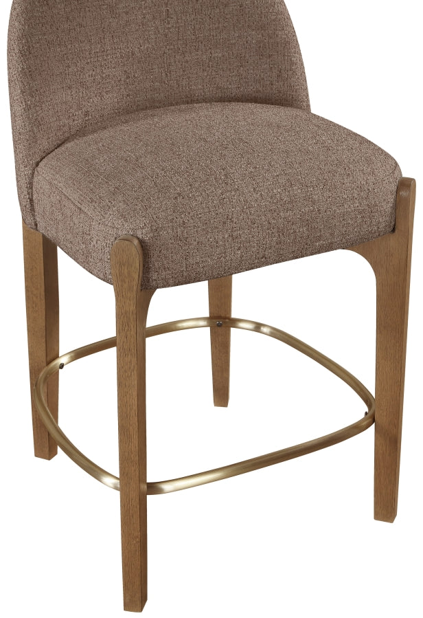 Torino Fabric Upholstered Counter Stool — 88008-C - Brown - 88008Brown-C alternate view 4