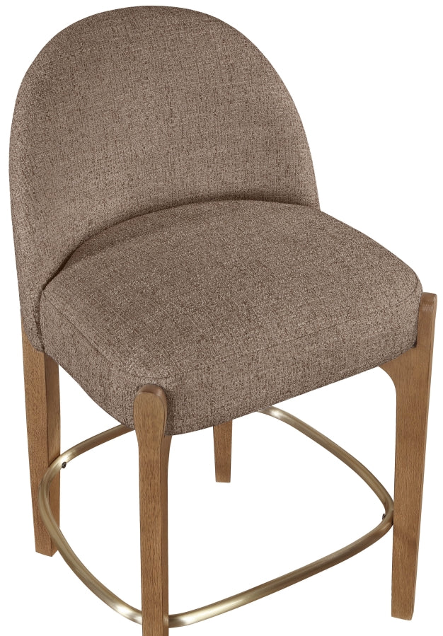 Torino Fabric Upholstered Counter Stool — 88008-C - Brown - 88008Brown-C alternate view 5