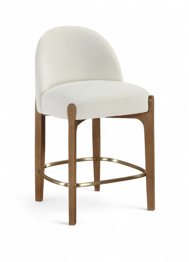Torino Fabric Upholstered Counter Stool — 88008-C - Cream - 88008Cream-C