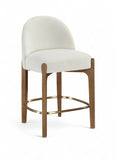 Torino Fabric Upholstered Counter Stool — 88008-C - Cream - 88008Cream-C