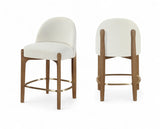 Torino Fabric Upholstered Counter Stool — 88008-C - Cream - 88008Cream-C Double Chair