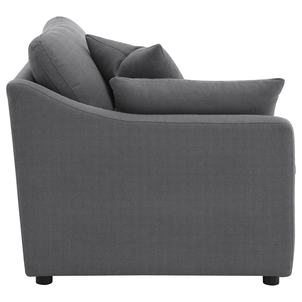 Hobson Upholstered LAF Chair Charcoal