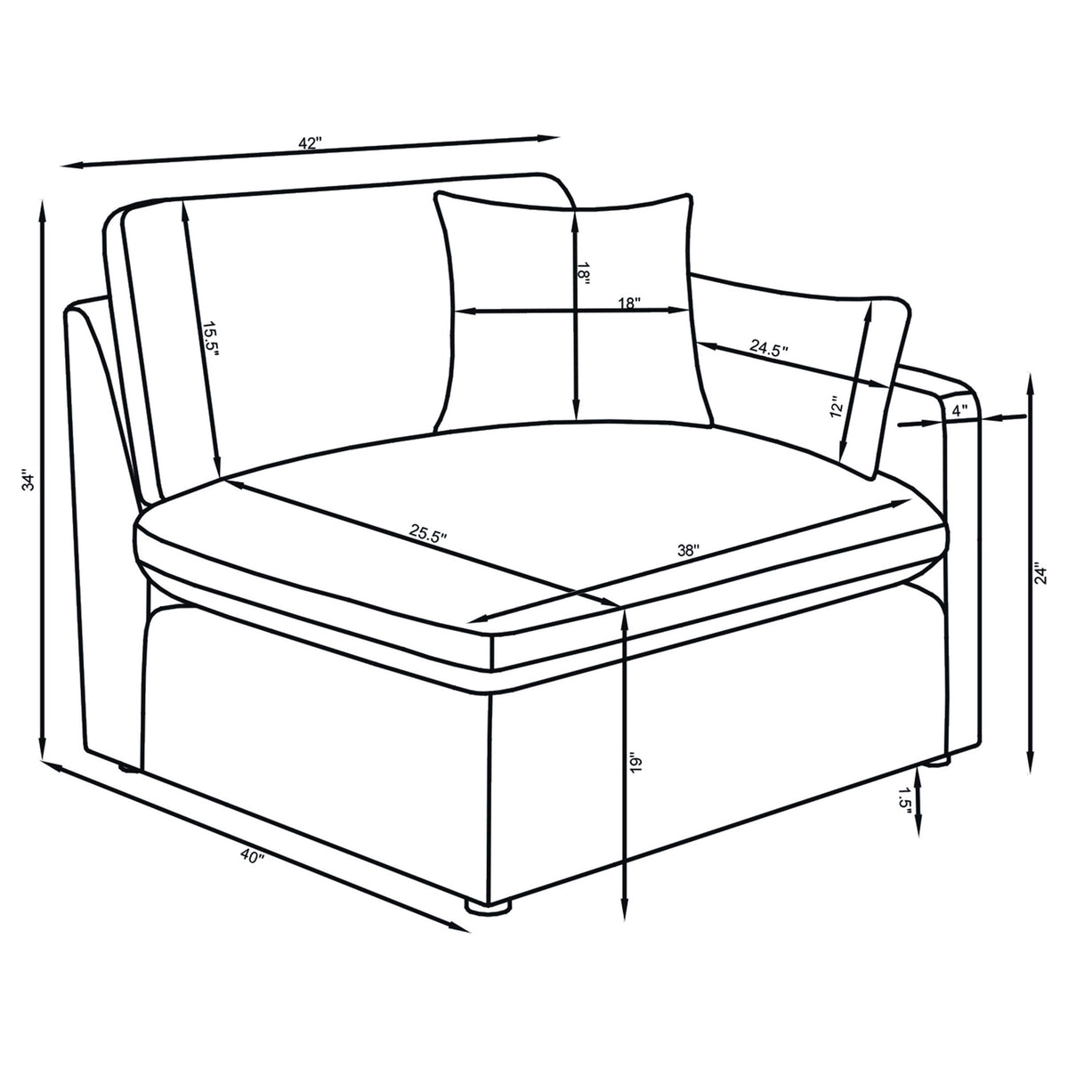 Hobson Upholstered RAF Chair Charcoal
