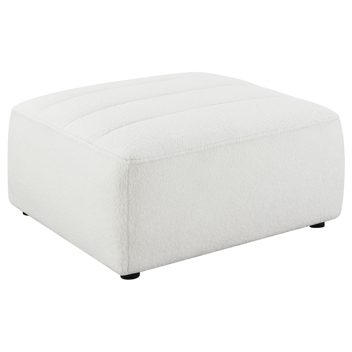 Sunny 6-piece Upholstered Modular Sectional Sofa Ivory Sherpa
