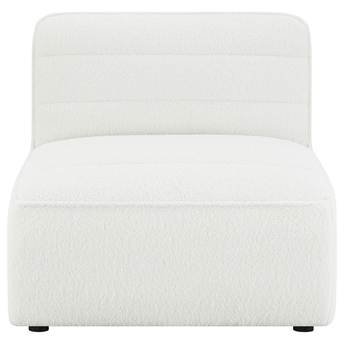 Sunny Upholstered Armless Chair Ivory Sherpa