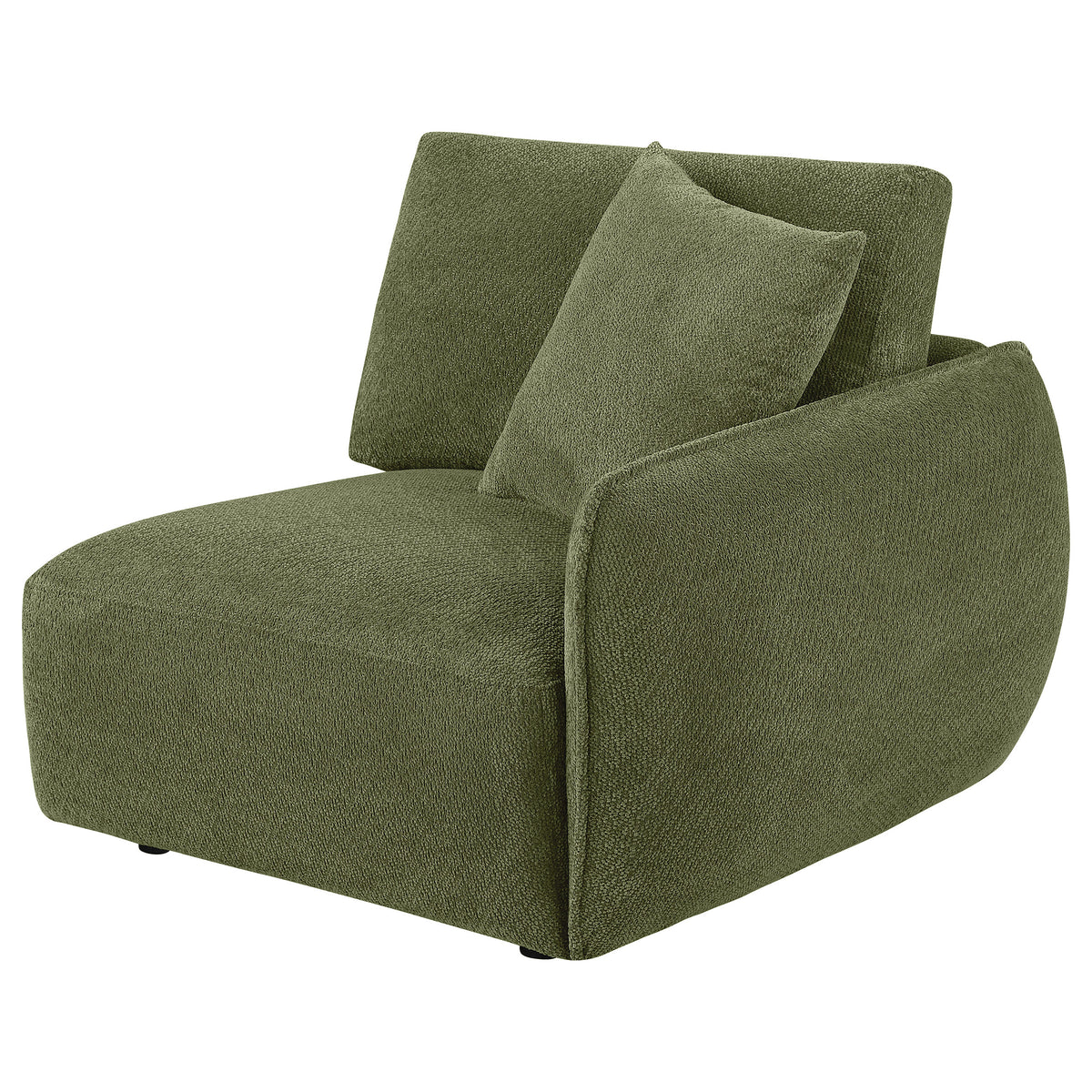 Elysia Fabric Upholstered Modular RAF Chair Green