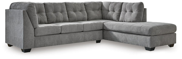 Marleton Gray 2-Piece Sleeper Sectional with Right-Arm Facing Chaise