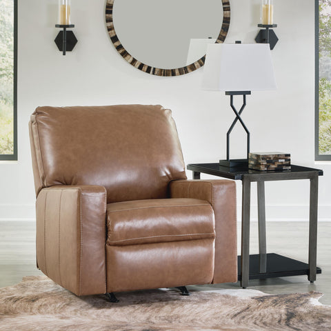 Bolsena Caramel Recliner closed