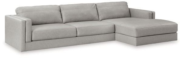 Amiata Glacier 2-Piece Sectional with Right-Arm Facing Chaise