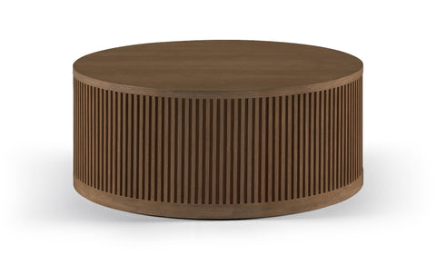 Madera Oak Veneer And Solid Wood With Caster Wheels Coffee Table — 77031-CT