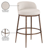 Ferro Performance Fabric Upholstered Bar Stool — 77085-C - Beige - 77085Beige-C Infographic