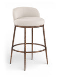 Ferro Performance Fabric Upholstered Bar Stool — 77085-C - Beige - 77085Beige-C
