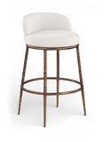 Ferro Performance Fabric Upholstered Bar Stool — 77085-C - Cream - 77085Cream-C