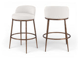 Ferro Performance Fabric Upholstered Bar Stool — 77085-C - Cream - 77085Cream-C Double Chair