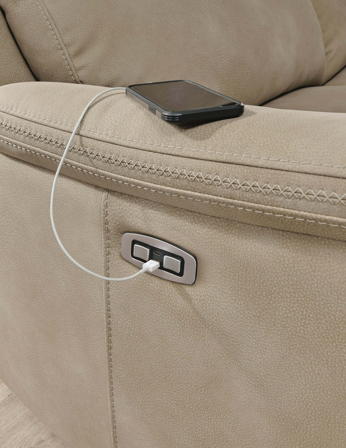 Next-Gen Durapella Power Reclining Loveseat with Console
