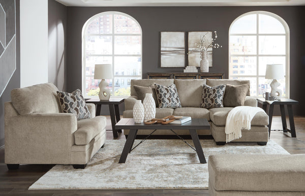 Stonemeade Sofa Chaise, Oversized Chair, and Ottoman
