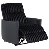 Madden Corduroy Upholstered Pillow Arm Manual Recliner Black