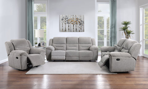 Gilson Reclining Living Room Set Grey