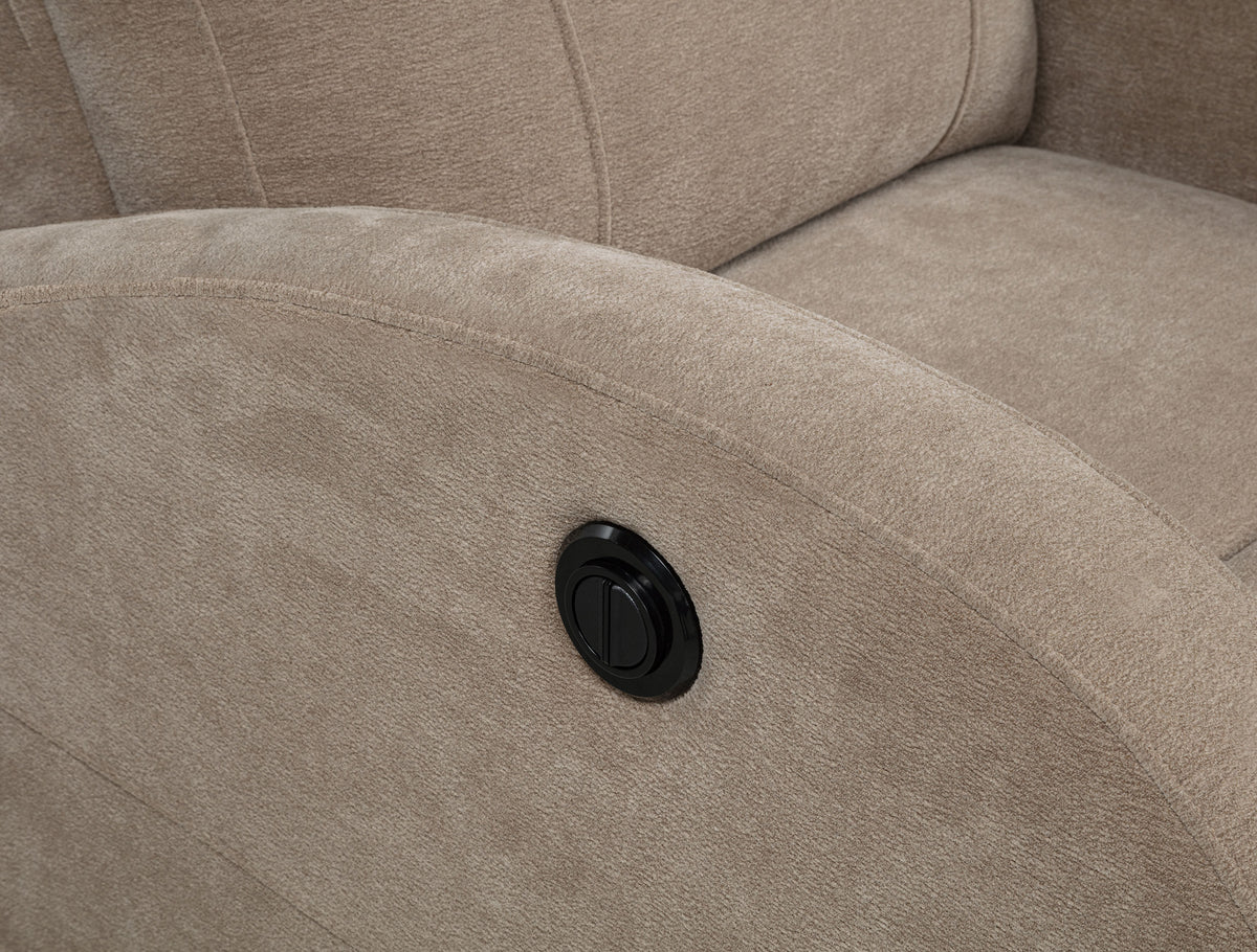Grant Fabric Upholstered Power Recliner Chair Camel
