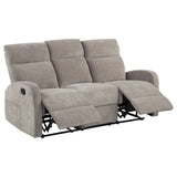 Hamilton Chenille Manual Reclining Sofa Sand