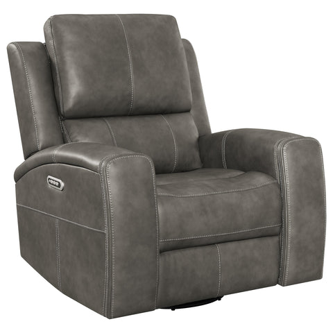 Brickston Triple Power Swivel Glider Recliner Charcoal