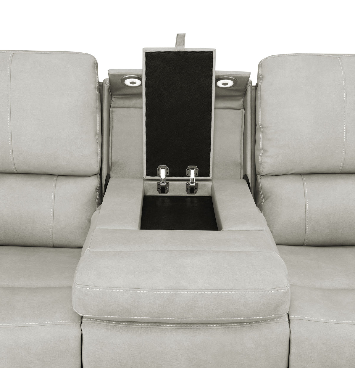 Brickston Triple Power Reclining Sofa Mushroom