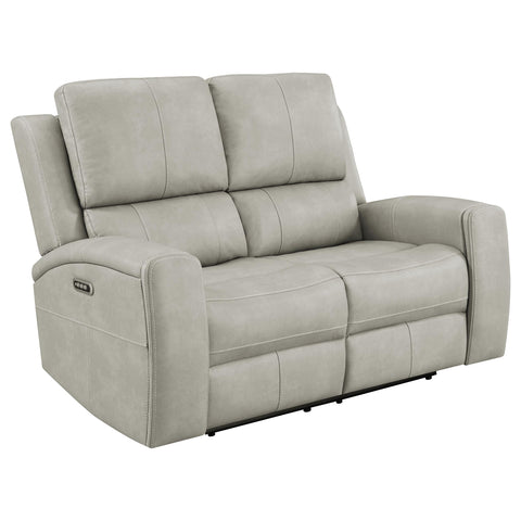 Brickston Triple Power Reclining Loveseat Mushroom