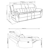 Bahrain Upholstered Power Sofa Charcoal