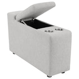 Collins Upholstered Modular Storage Console Grey