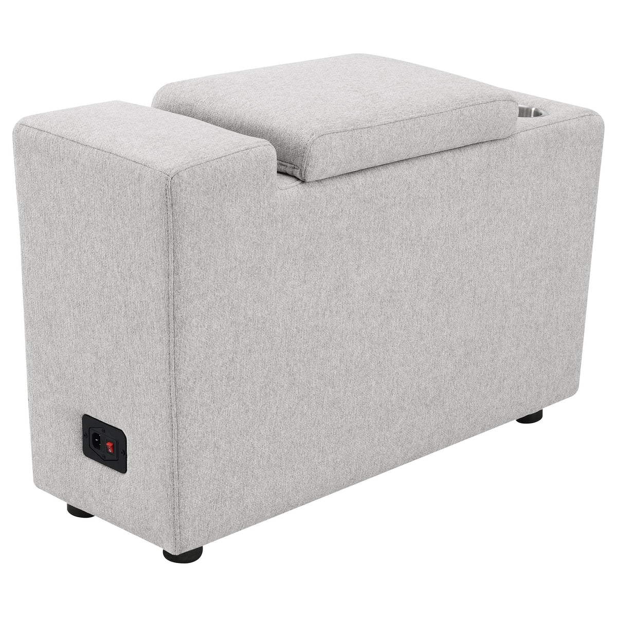 Collins Upholstered Modular Storage Console Grey