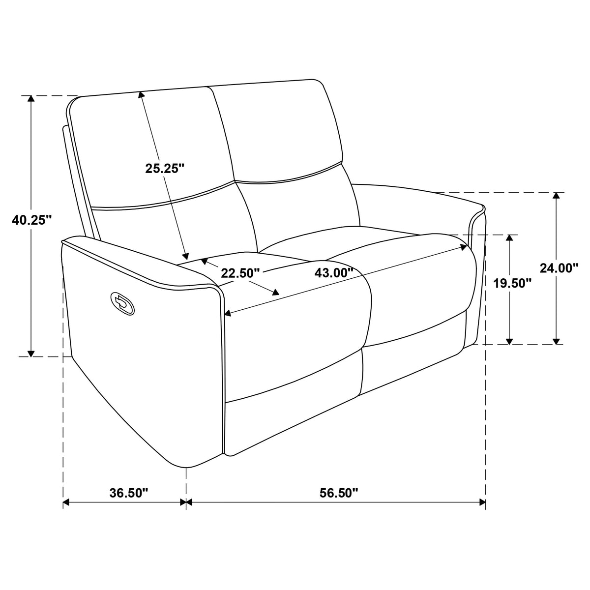 Navarro Chenille Upholstered Reclining Loveseat Burnt Orange