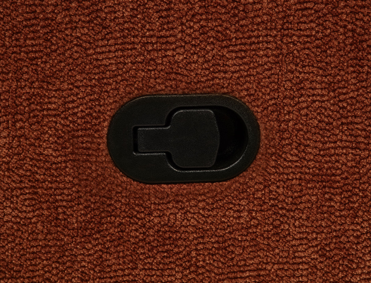 Navarro Chenille Upholstered Glider Recliner Burnt Orange